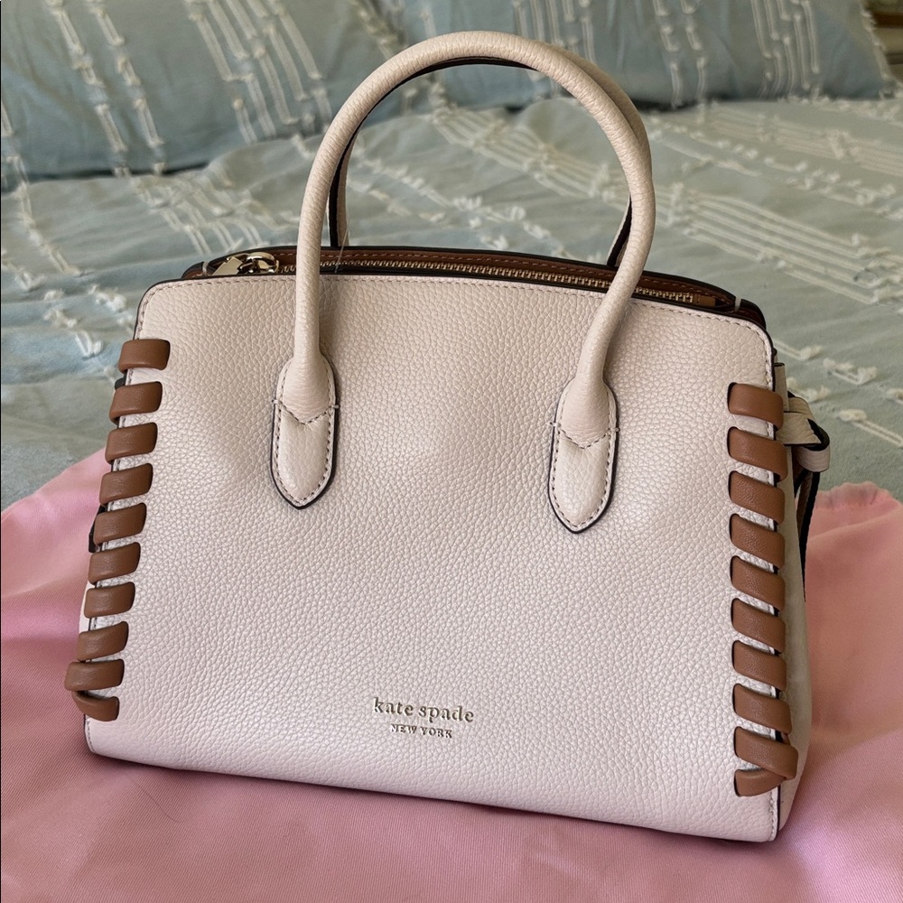 NWT Kate Spade Whipstiched leather satchel